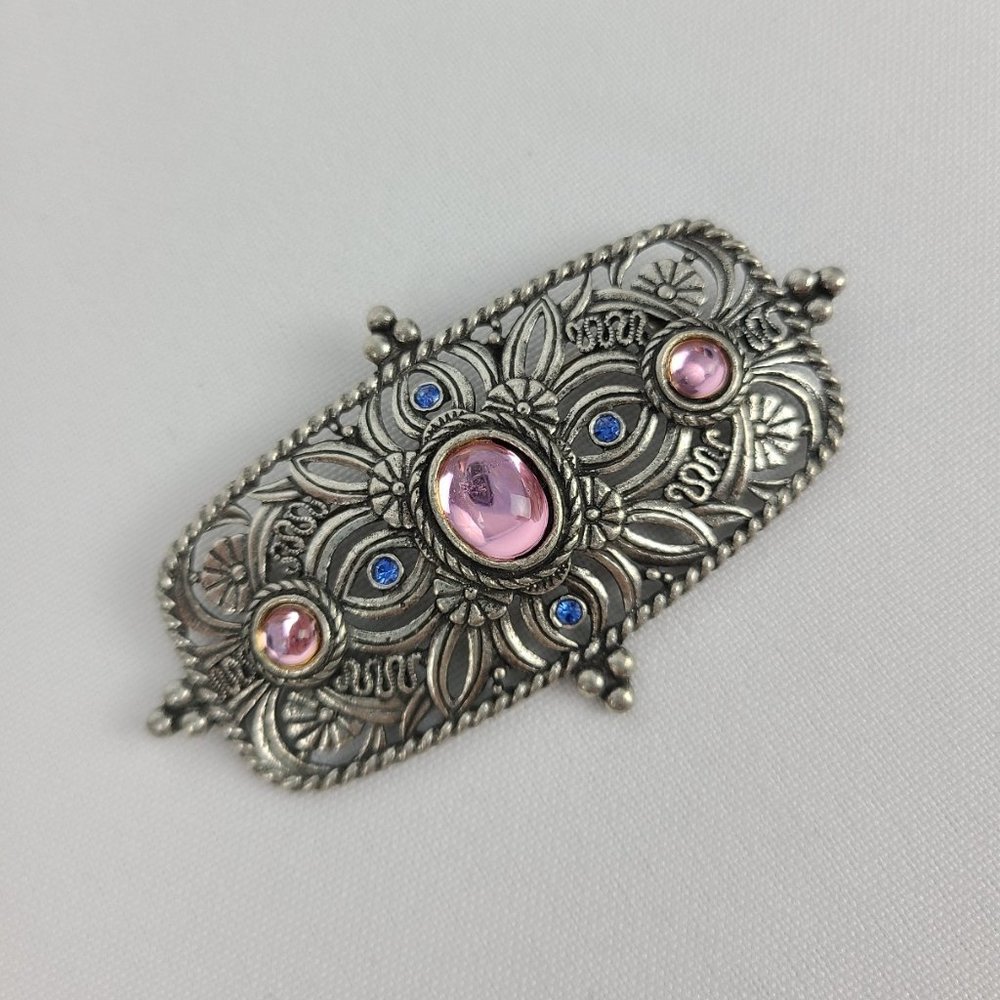 2for $20: JJ Silver & Pink Brooch